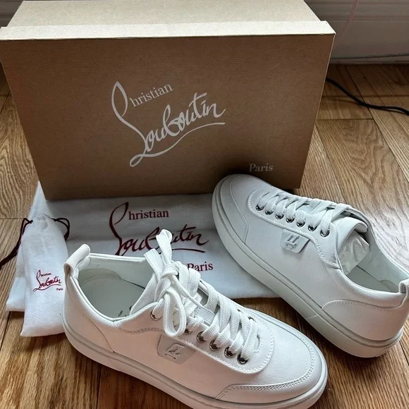 NIB Christian Louboutin Simplerui Leather Sneakers - Picture 5 of 12